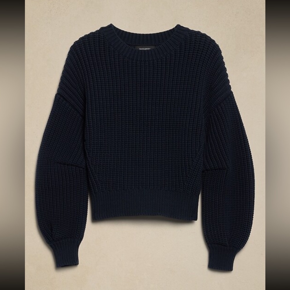 Banana Republic Chunky Knit Sweater Blue Size S NWT - Picture 9 of 9